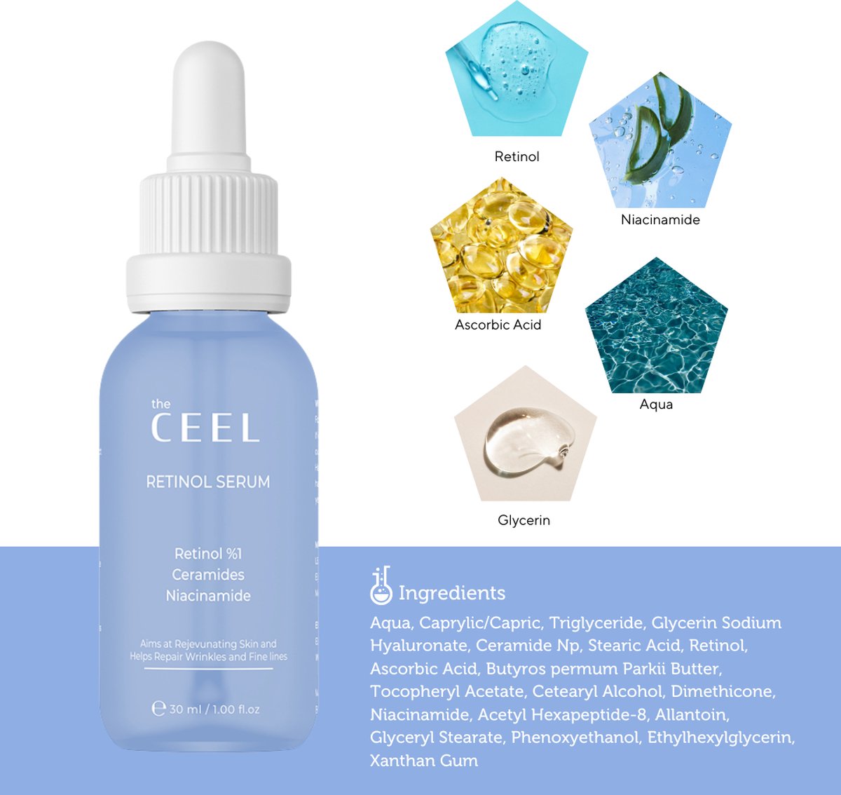 Ceel Radiance Ritual – Vitamin C Serum 30ml & Retinol Serum 30ml Combo