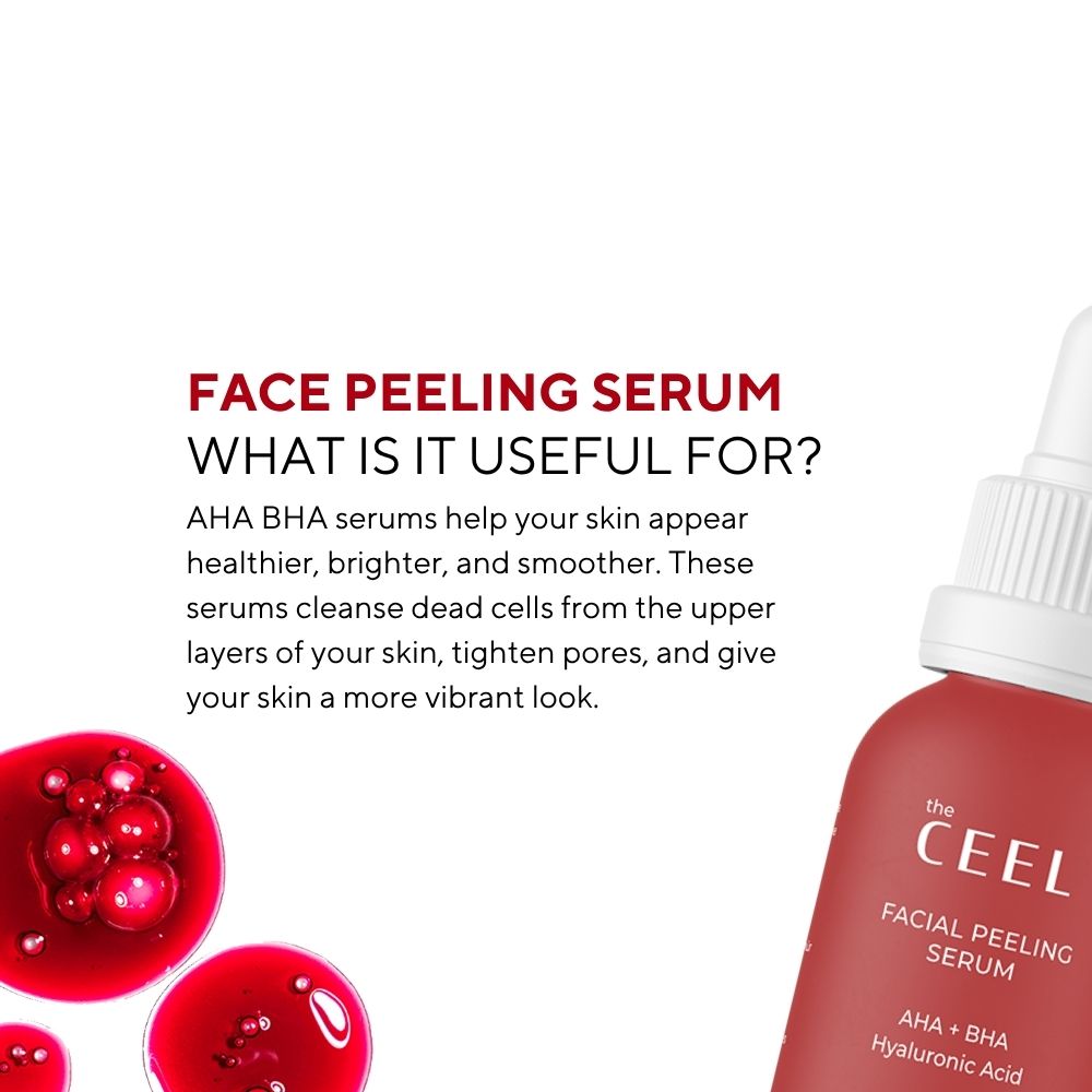 Ceel Natural AHA+BHA Red Peeling Serum-30ml - Skin Dullness