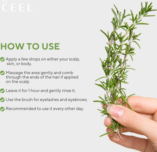 Ceel Rosemary Hair Oil-50ml – Scalp and Hair Nourishment with Derma Roller 0.5mm