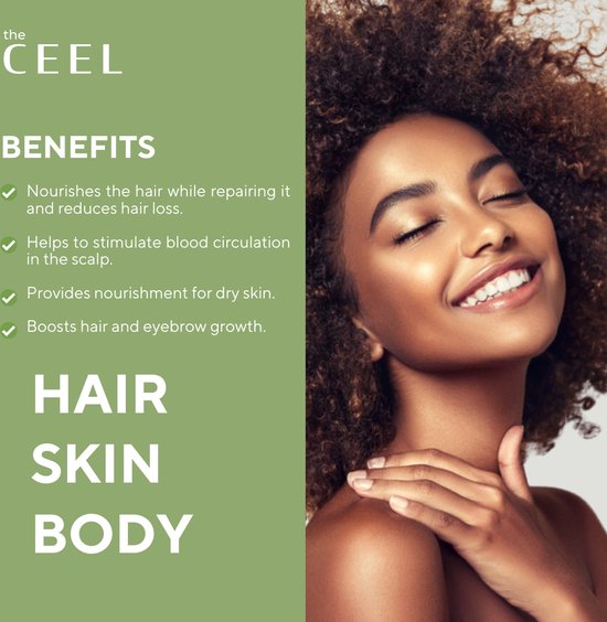 Ceel Rosemary Hair Oil-50ml – Scalp and Hair Nourishment with Derma Roller 0.5mm