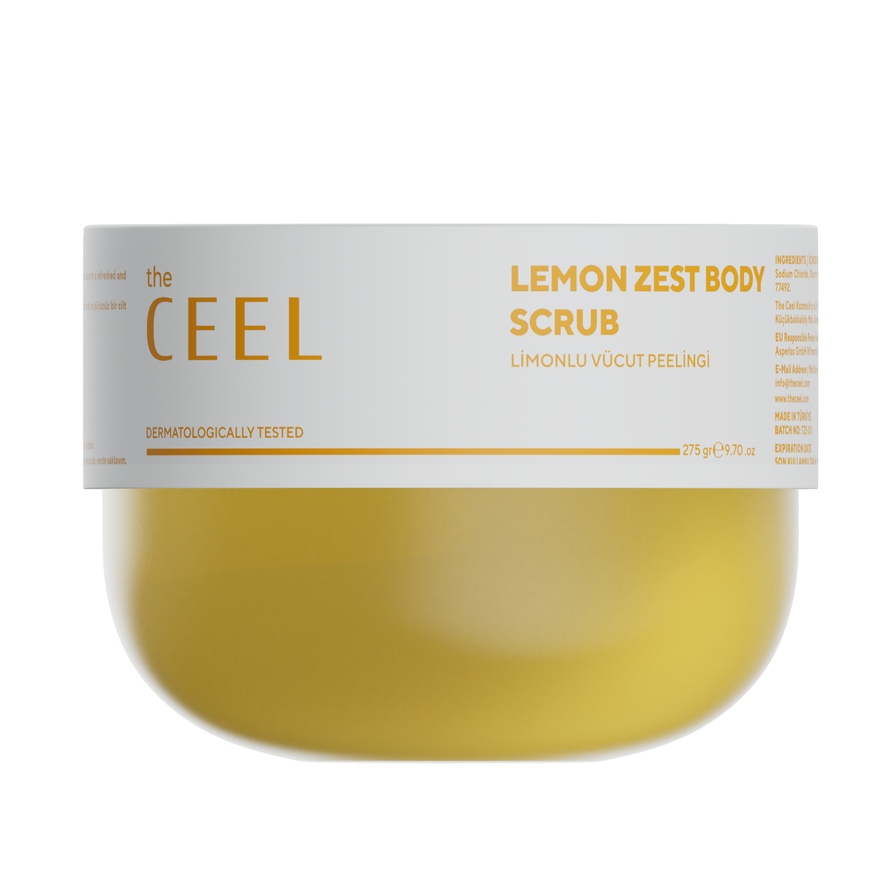 Ceel Lemon Extract Body Scrub – Moisturizing, Nourishing and Purifying – 275gms