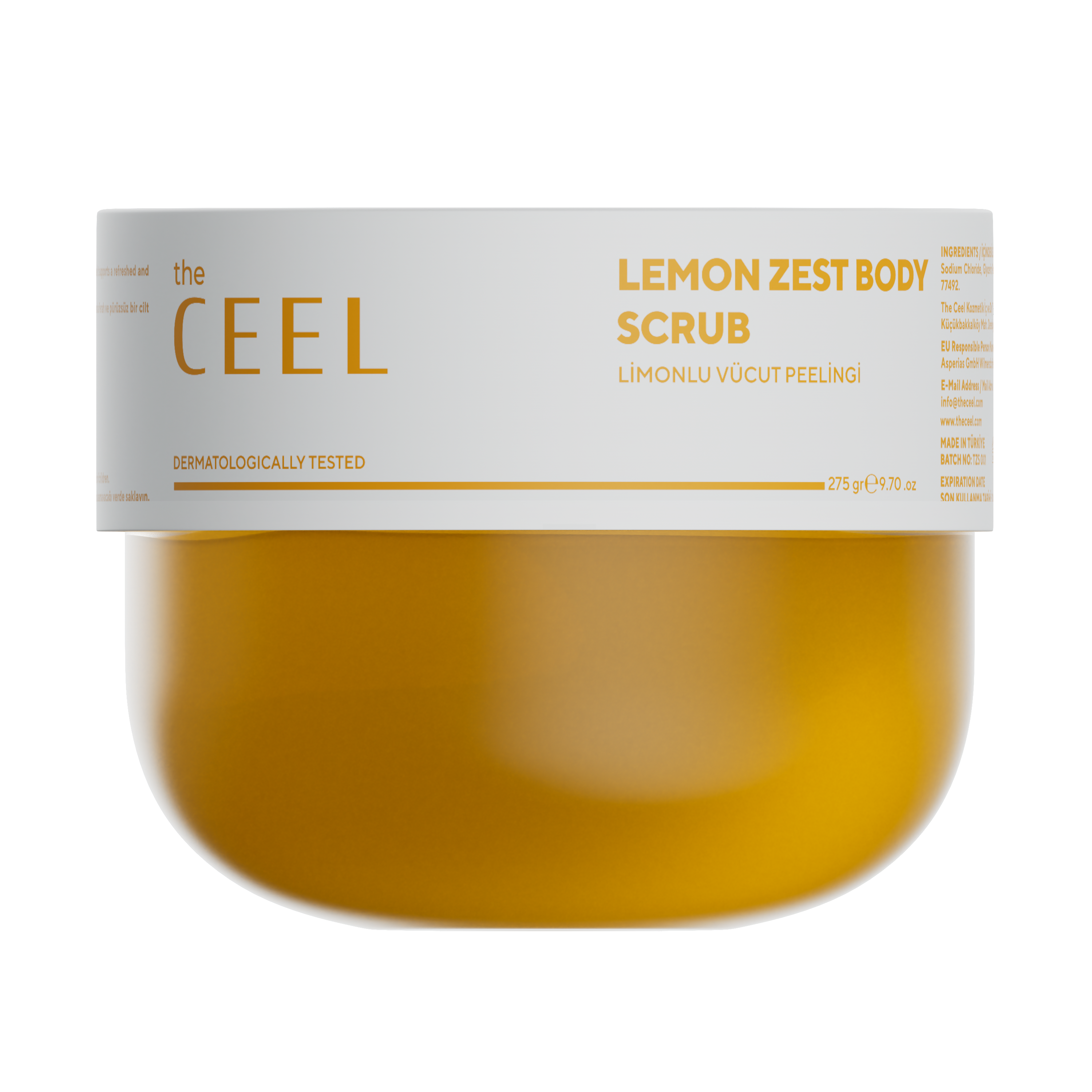 Ceel Lemon Extract Body Scrub – Moisturizing, Nourishing and Purifying – 275gms