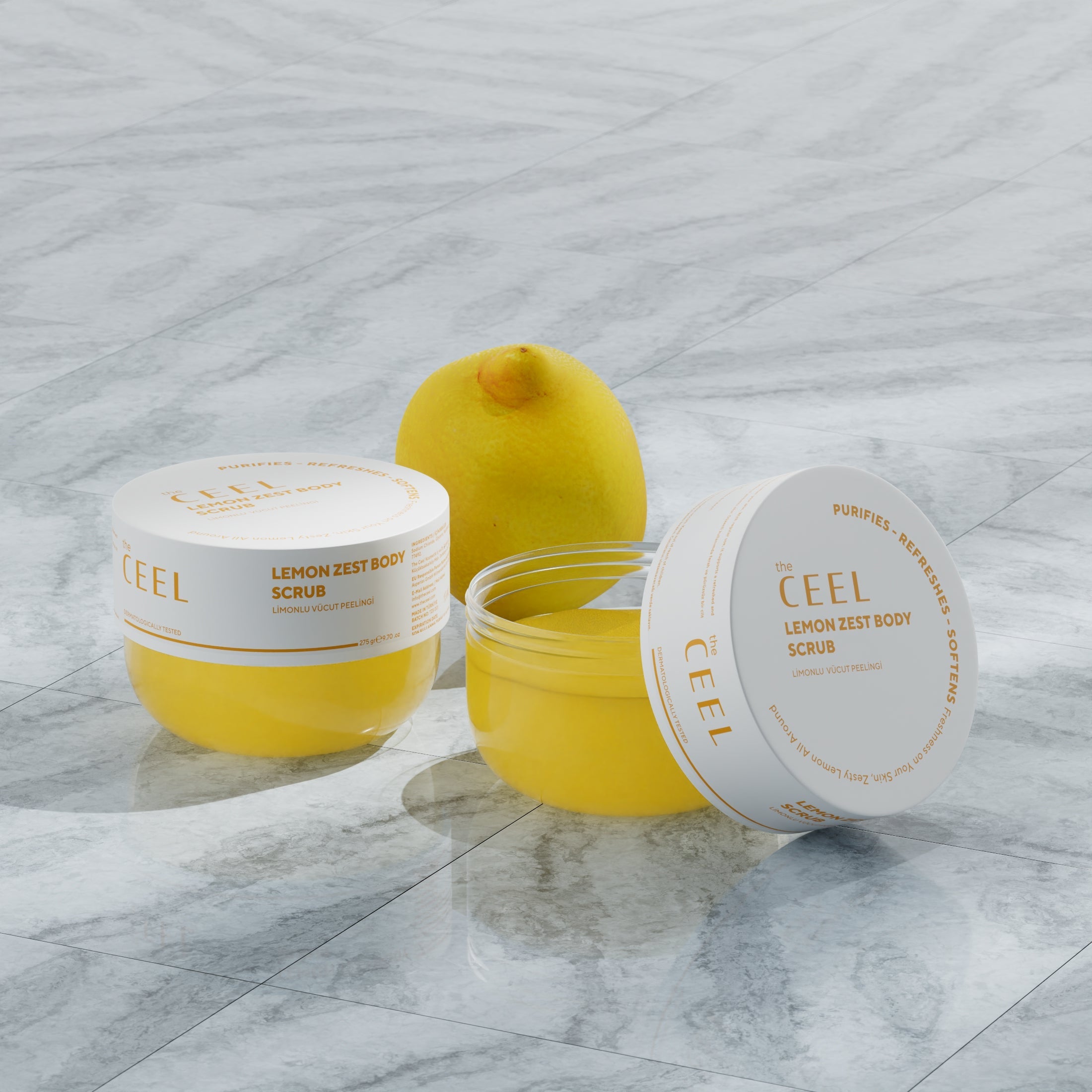 Ceel Lemon Extract Body Scrub – Moisturizing, Nourishing and Purifying – 275gms