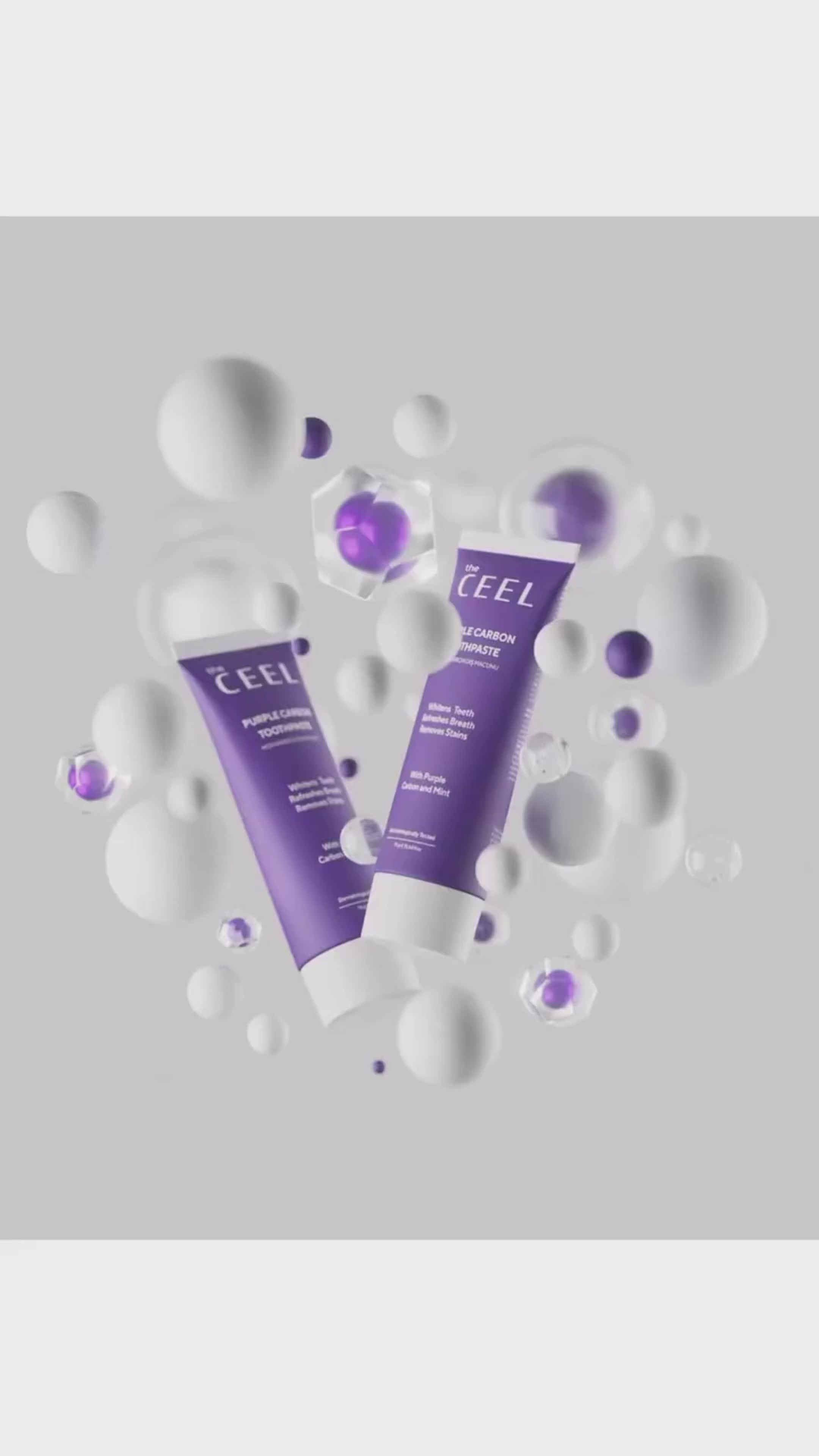 Load video: Ceel Carbon Purple Carbon Tootpaste -75g - Teeth Whitening &amp; Oral Detox